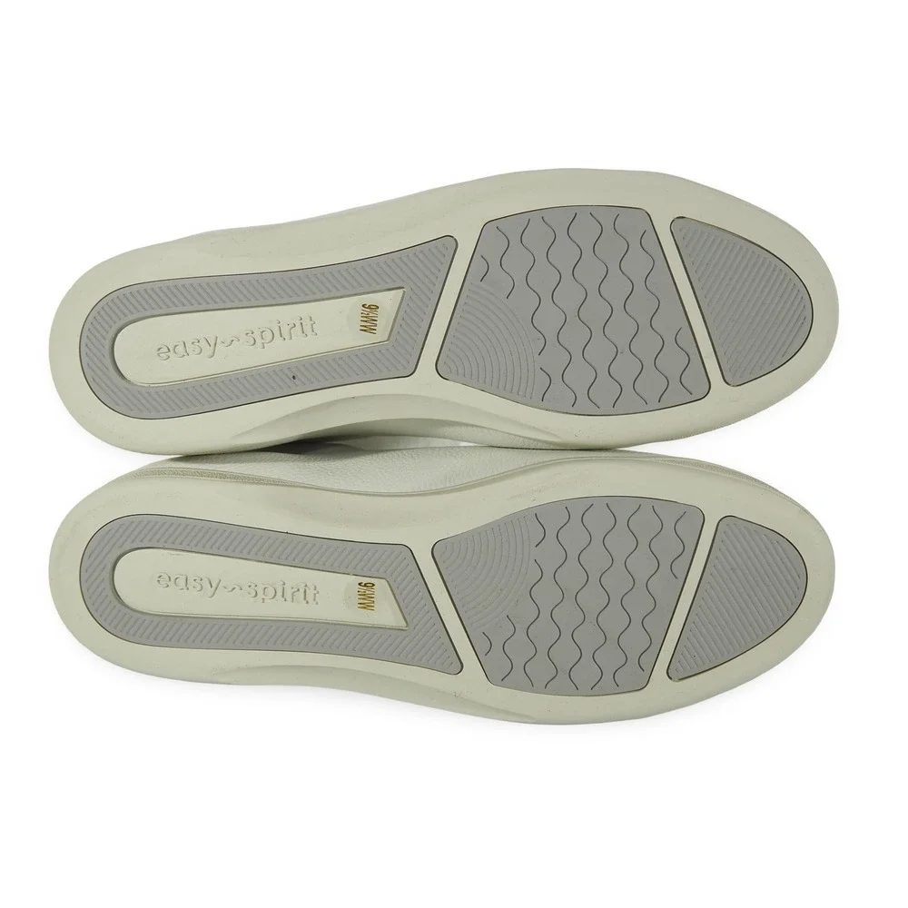 Easy Spirit AP1 Leather Casual Sneakers Womens‎ 9.5WW White Walking Shoes ESAP1